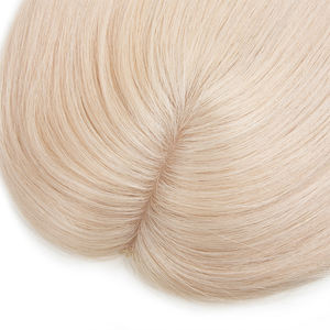 Nuevas llegadas: Sistema capilar de malla transpirable con integración de cabello virgen europeo, topper de malla para mujeres blancas, en stock. - Product Image 4