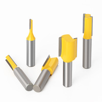 Fresa Recta de Vástago de 8mm con Cuchillas de Carburo de Tungsteno para Madera, Herramientas de Corte para Muebles