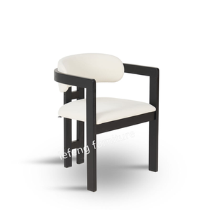 Wholesale High Quality Kitchen Table Set 6 <strong>Chairs</strong> Wood Bohemian Wooden Seat Wooden <strong>Dining</strong> <strong>Chairs</strong> with Lamb <strong>Velvet</strong> - Product Image 3