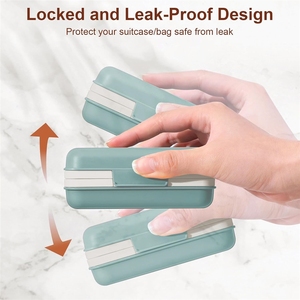 Portasapone a tenuta stagna con coperchio per doccia, custodia <span class=keywords><strong>da</strong></span> viaggio portatile (1 pezzo) per palestra, campeggio, escursioni, uso all'aperto - Product Image 2