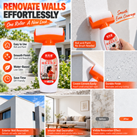 Kit de peinture murale à rouleau, peinture à base d'eau pour réparation de murs intérieurs, ensemble de peinture avec rouleau et brosse pour la décoration de la maison