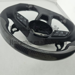 หนังคาร์บอนไฟเบอร์แบบเจาะรู สำหรับพวงมาลัยรถยนต์ออดี้ รุ่น A3 A4 A4L A5 A7L A8 Q5 Q7 B9 A6 R8 ขายดี คุณภาพเยี่ยม - Product Image 5