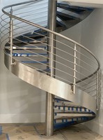 Escalier en colimaçon rond incurvé moderne en arc droit Ace