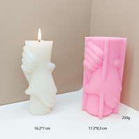 DM1161 Moule en Silicone de Bricolage pour Vase Mains Jointes, Moules de Coulée pour Pots de Fleurs en Béton et Céramique, Outils de Fabrication en Ciment et Plâtre pour Gâteau
