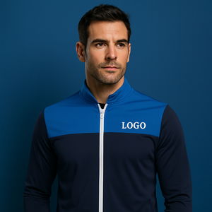 Veste coupe-vent pour homme à col en V, de haute qualité, imperméable, fine, pour le printemps, avec logo sur le devant - Product Image 2