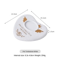 Pierre tombale artisanale en ciment ODM pour chiens, chats et petits animaux, plaque commémorative - Objet sacrificiel et ornement souvenir pour chiot