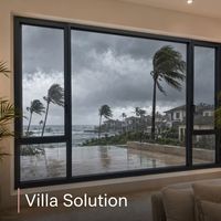 Ventana Corredera Horizontal Resistente a Huracanes Aprobada por Miami-Dade, con Rotura Térmica de Aluminio, Certificación NFRC Energy Star, para Zonas con Vientos Fuertes