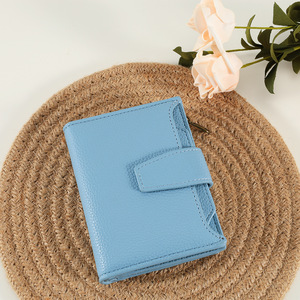 Portefeuille pour femme, couleur unie, fermeture à boucle en PU, usage quotidien, marron clair, 5 x 3,8 x 1,2 pouces - Product Image 2