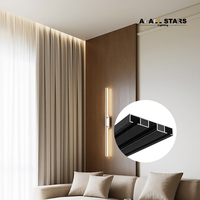 Rails de plafond tendu intérieurs russes, rails à double poulie, accessoires, profilés en aluminium pour plafond tendu noir et blanc