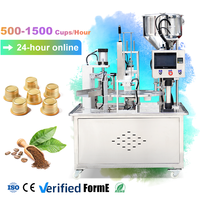 Machine de production de dosettes de café K-Cup entièrement intégrée, remplissage automatique, compatibilité huile, verre/sacs, scellage haute précision