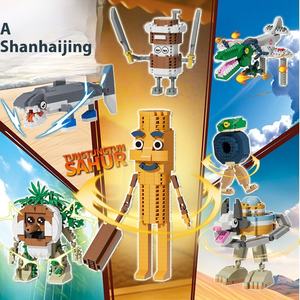 Cross-Border AI Edición en el extranjero Juguete de bloques de construcción Shanghaijing Stick Man Cocodrilo Bomber Shark Boy Modelo ensamblado de plástico - Product Image 2