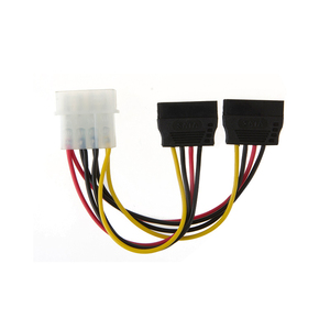 Çift SAT Y Splitter kadın HDD güç adaptörü kablosu Laptop için 4 Pin IDE erkek 2 Port 15 Pin SAT PVC malzeme stoklanan - Product Image 5