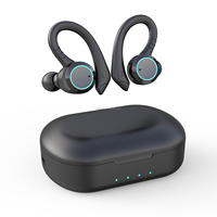 Écouteurs sans fil de sport avec crochets d'oreille, étanches IPX7, TWS, Bluetooth, pour le gaming