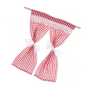 Cortinas en Miniatura para Casa de Muñecas, Modelo Daisy, Cortinas de Encaje con Borde de Algodón, Accesorios de Decoración para el Hogar, Jugueteria - Product Image 1