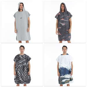 <span class=keywords><strong>Surf</strong></span> Poncho Serviette À Langer À Séchage Rapide À Capuche Robe Microfibre Couverture De Plage Serviette De Bain Serviette De Bain Combinaison Impression 10 pour Adultes - Product Image 3