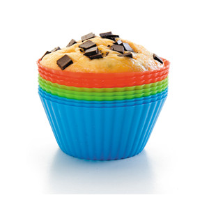 Stampi per Muffin in Silicone, Confezione da 12, Colori Assortiti, Utensili per Dolci - Product Image 2