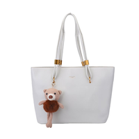 Sacs à main grande capacité pour femme, design décontracté, avec fermeture éclair, décoration pompon portable pour femmes