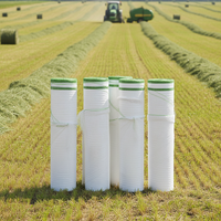 Filet de paillage agricole 64*7000 pour foin et herbe, en HDPE, pour ensilage, ensilage de paille, ensilage de foin, filet de paillage tricoté pour balles rondes