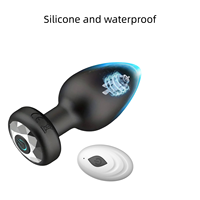 Silikon-Analplug 100% Wasserdichtes Sexspielzeug für Männer und Frauen mit Vibrierender Fernbedienung Massage