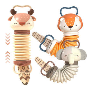 Jouet accordéon multifonctionnel pour bébés et tout-petits, instrument musical éducatif précoce en forme d'éléphant et d'hibou, dessin animé pour enfants - Product Image 1