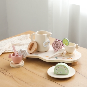 Juego de Té de Madera Unisex Honeybake OEM, Juego Educativo de Simulación para Niños, <span class=keywords><strong>Regalo</strong></span> para Niños, Empaquetado en Caja de Color para <span class=keywords><strong>Regalo</strong></span> de Bebé - Product Image 4