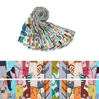 48 pièces de tissu sergé Jelly Roll avec motifs de dessins animés, tissu sergé en coton pur, tissu en coton fait main pour patchwork, vente en gros