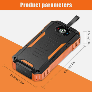 Paquete de logotipo personalizable Cargador inalámbrico <span class=keywords><strong>USB</strong></span> de 30000mAh Banco de energía solar portátil Salida de 10W Entrada <span class=keywords><strong>Micro</strong></span> <span class=keywords><strong>USB</strong></span> a prueba de agua - Product Image 4
