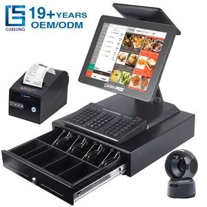 15.6inch Dual Screen Smart Casher Cashless Payment Terminal Cash Register All In 1 Touchscreen Pos Systems For Restaurants