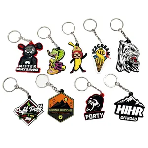 Custom Your Logo Name Business Gift Soft PVC Keychain Key Chain Silicone Keyring Personalized 2d and 3d Rubber Keychain