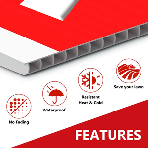 Panneaux de jardin personnalisés 18x24 résistants aux intempéries et à l'abrasion avec support en H pour les publicités d'expôitions sportives et de divertissement - Product Image 2