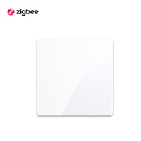 Interrupteur intelligent Zigbee 4 voies, panneau en verre mat blanc, interrupteur mural pour éclairage, fil neutre, commande vocale, compatible Alexa, contrôle à distance via application