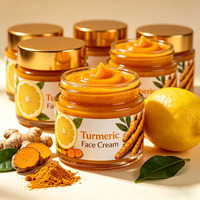 Crème pour le visage au curcuma, crème hydratante éclaircissante à la vitamine C pour les taches brunes, les marques d'acné, anti-âge