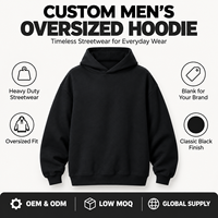 Sweat à capuche personnalisé avec logo, pour homme, 100% coton, épais, lourd, uni, surdimensionné, streetwear