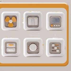 Baby Busy Box Cube Toys Montessori Tablero de actividad <span class=keywords><strong>sensorial</strong></span> Juguete de iluminación <span class=keywords><strong>Cubo</strong></span> ocupado para niños - Product Image 3