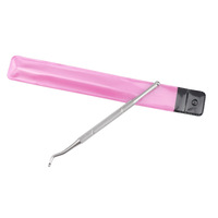 Outil de nettoyage des ongles en acier inoxydable, grattoir à double extrémité avec embout en forme de cuillère pour l'hygiène, la manucure, la pédicure et les soins de beauté