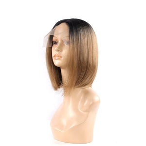 Mà<span class=keywords><strong>u</strong></span> Sắc Khác Nhau Không Có Rối Thẳng Tổng Hợp Tóc Ren Phía Trước Bob Tóc Giả - Product Image 3