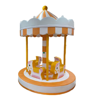 Manège miniature d'intérieur pour tout-petits, carrousel rotatif de 2 m de diamètre, équipement de parc d'attractions