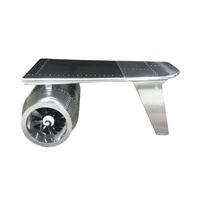 Chaise en aluminium durable de style industriel rétro avec design de moteur d'avion pour la maison et le bureau