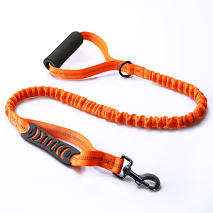 Laisse élastique réfléchissante pour animaux de compagnie, noire, orange, bleue, verte, rose, rouge, violette, style simple, corde de traction pour promener les animaux - Product Image 2