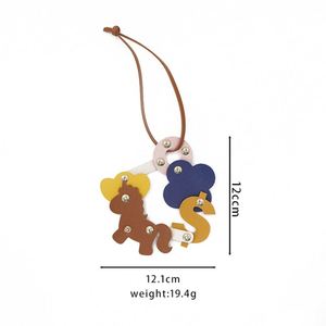 Faux Leather <b>Bag</b> Gift for New Year of the Handbag <b>Charm</b> Lucky Horse Pendant - Product Image 2