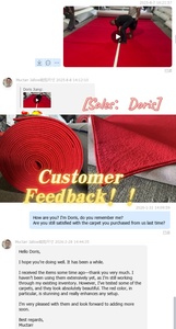 Tapis rouge de haute qualité sur mesure pour mariage, décoration de festival, sans franges, épaisseur 10 mm, 100 % PP, ignifuge, fabriqué à la machine - Product Image 3