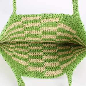 New Generation Hair Contrast Bag Design Casual Large Capacity <b>Square</b> Shoulder Straw Woven Two Women's Bag Tanjing - Product Image 3