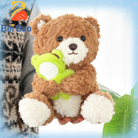 Ours en peluche brun personnalisé en gros, fabrication OEM, artisanat en peluche, logo personnalisé, rembourrage en maille, jouets