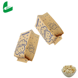 Bolsa de papel Kraft Biodegradable para alimentos, bolsas de <span class=keywords><strong>palomitas</strong></span> de maíz para microondas, sin impresión - Product Image 1
