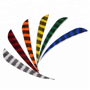 Frecce da Tiro con l'Arco con Vere Piume di Vari Colori, Piume di Tacchino Reali per Arcieri - Product Image 2