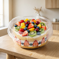 Boîtes de pâtisserie en plastique transparent, boîte à gâteau pour pâtisserie, biscuits, muffins, desserts, jus, nouilles, emballage de qualité professionnelle en PET