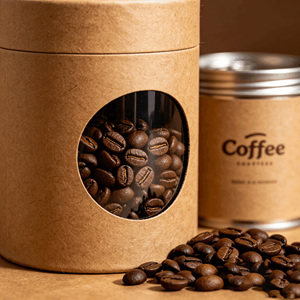 <b>Coffee</b> Blends Kraft Paper Tubes Custom design Recyclable Craft Packaging Four-Color <b>Printing</b> - Product Image 3