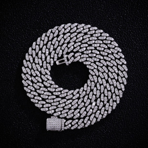 High Quality Hiphop Cuban Chain 6MM Width Luxury Bracelet Factory Price 925 Sterling Silver for <b>Men</b> Moissanite Cuban Link Chain - Product Image 2