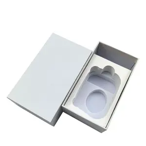 Caja de papel de cámara blanca para auriculares, accesorios para teléfono electrónico, altavoz, reloj inteligente, cajas de embalaje de regalo