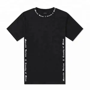 95 Cotton 5 Spandex Designer T Shirts Custom Print Collar Black Mens Graphic Tshirt Supplier Streetwear T-shirts Hip Hop Custom